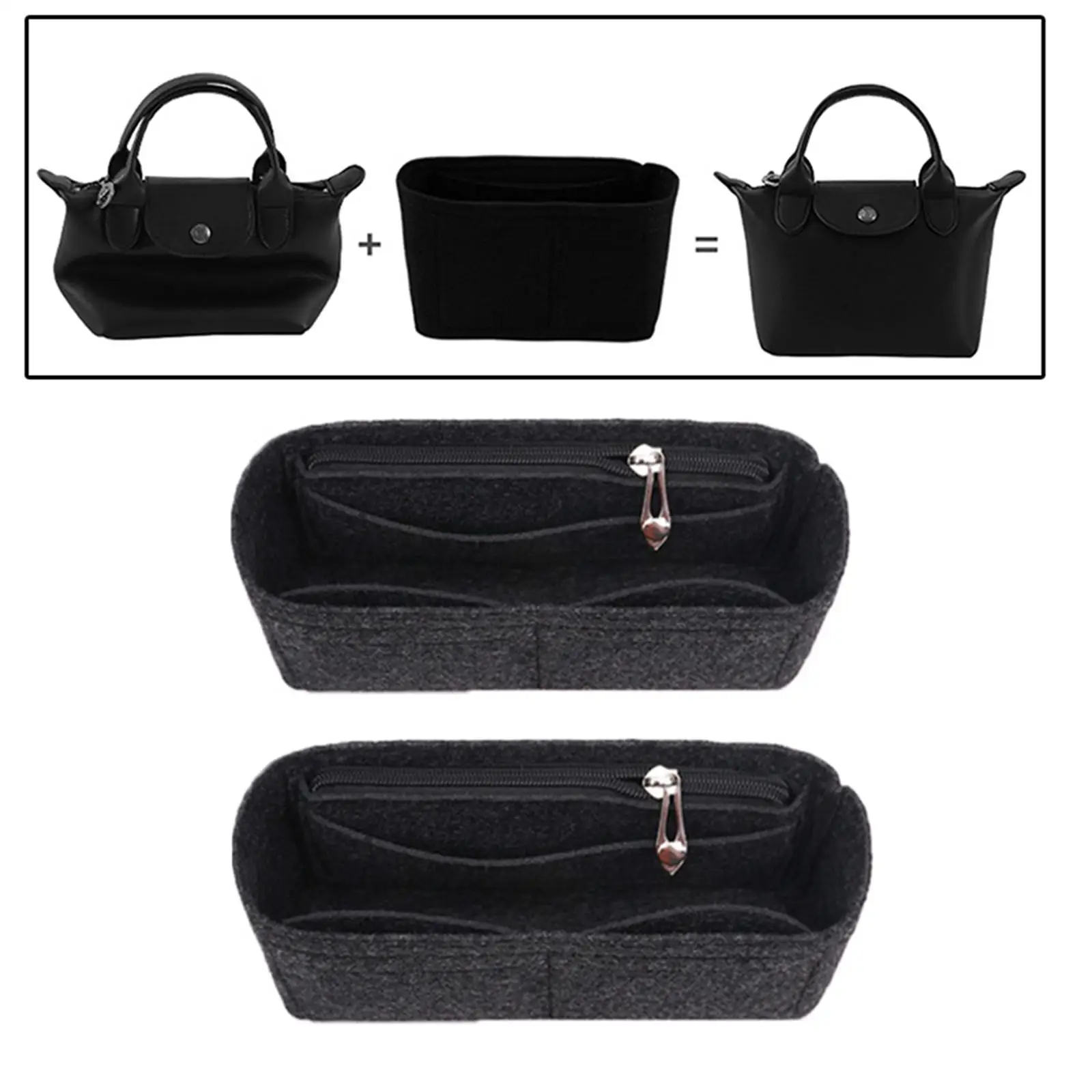 Purse Organizer Insert Cosmetic Bag Liner Container Inner Bag for Crossbody Bag Tote Bags Bucket Bag Underarm Bags Shoulder Bag