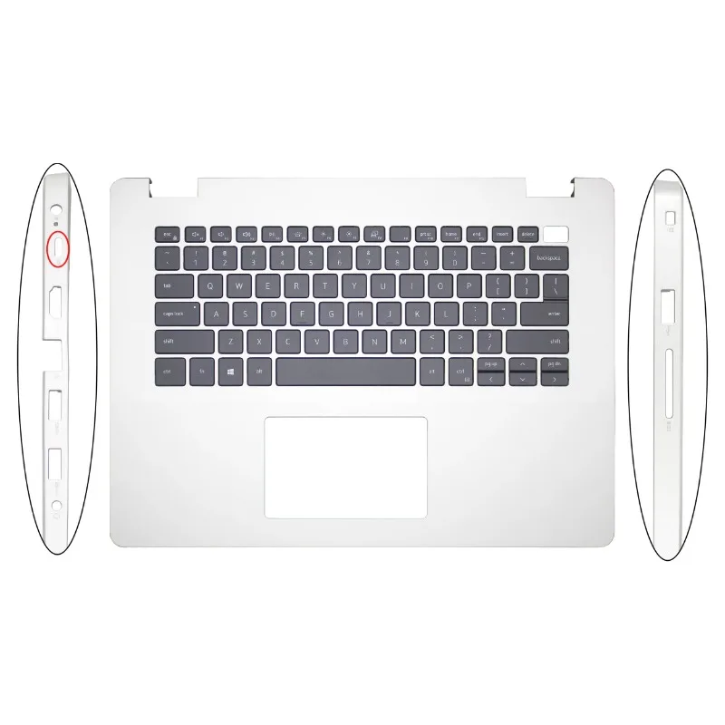 حافظة كمبيوتر محمول أصلية جديدة لأجهزة Dell Vostro V3400 V3401 V3405 Palmrest الغطاء العلوي للوحة المفاتيح حافظة قاعدة سفلية 0CX6T3 0GR6XD #1