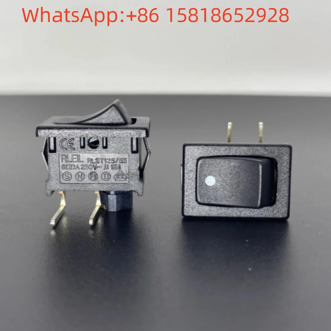 5pcs Taiwan RLEIL RL3 T125 rocker power switch button 2 bent pins 2 positions 6A250V rocker boat-shaped button