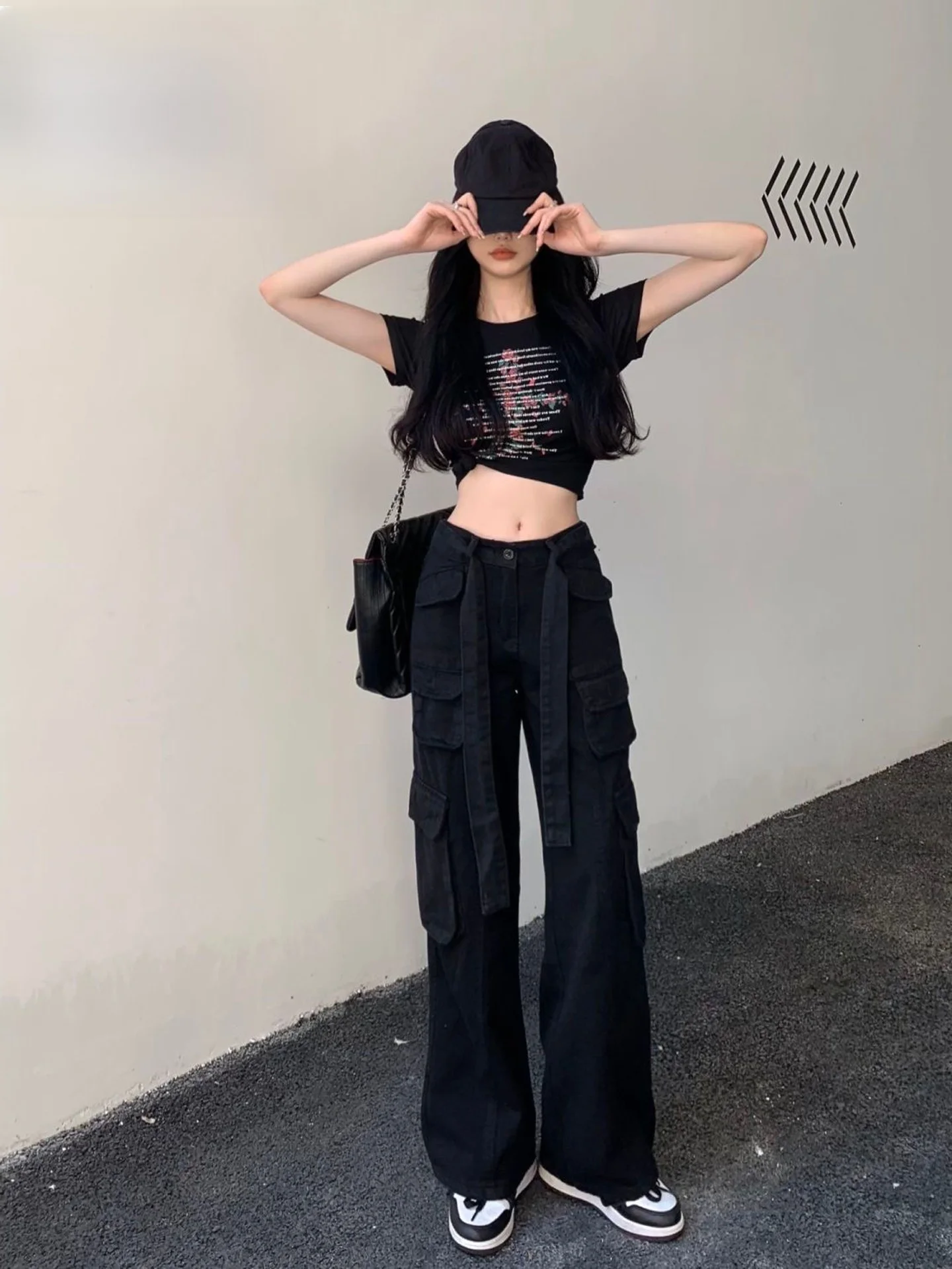 Women's Straight Leg Jeans Casual High Waist Wide Leg Casual Long Trousers Autumn New Style Design Versatile Workwear Denim