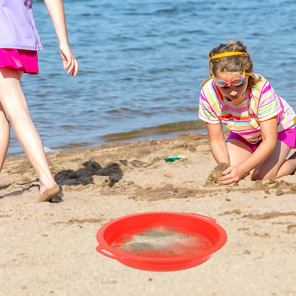 

2Pcs Sand Sifter Beach Mesh Filter Lightweight Plastic Sand Strainer for Kids Summer Outdoor Beach Plaything