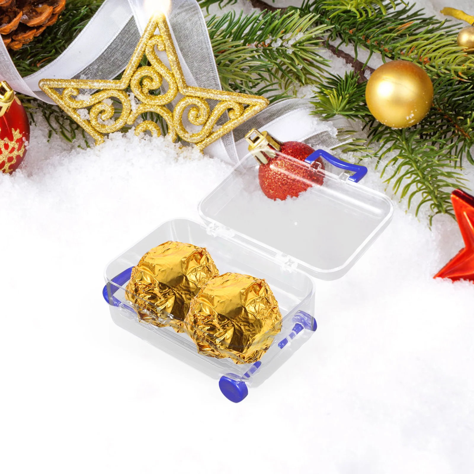 

12pcs Transparent Suitcase Candy Boxes Mini Luggage Gift Box Wedding Favor Decoration Party Dessert Packaging Lightweight