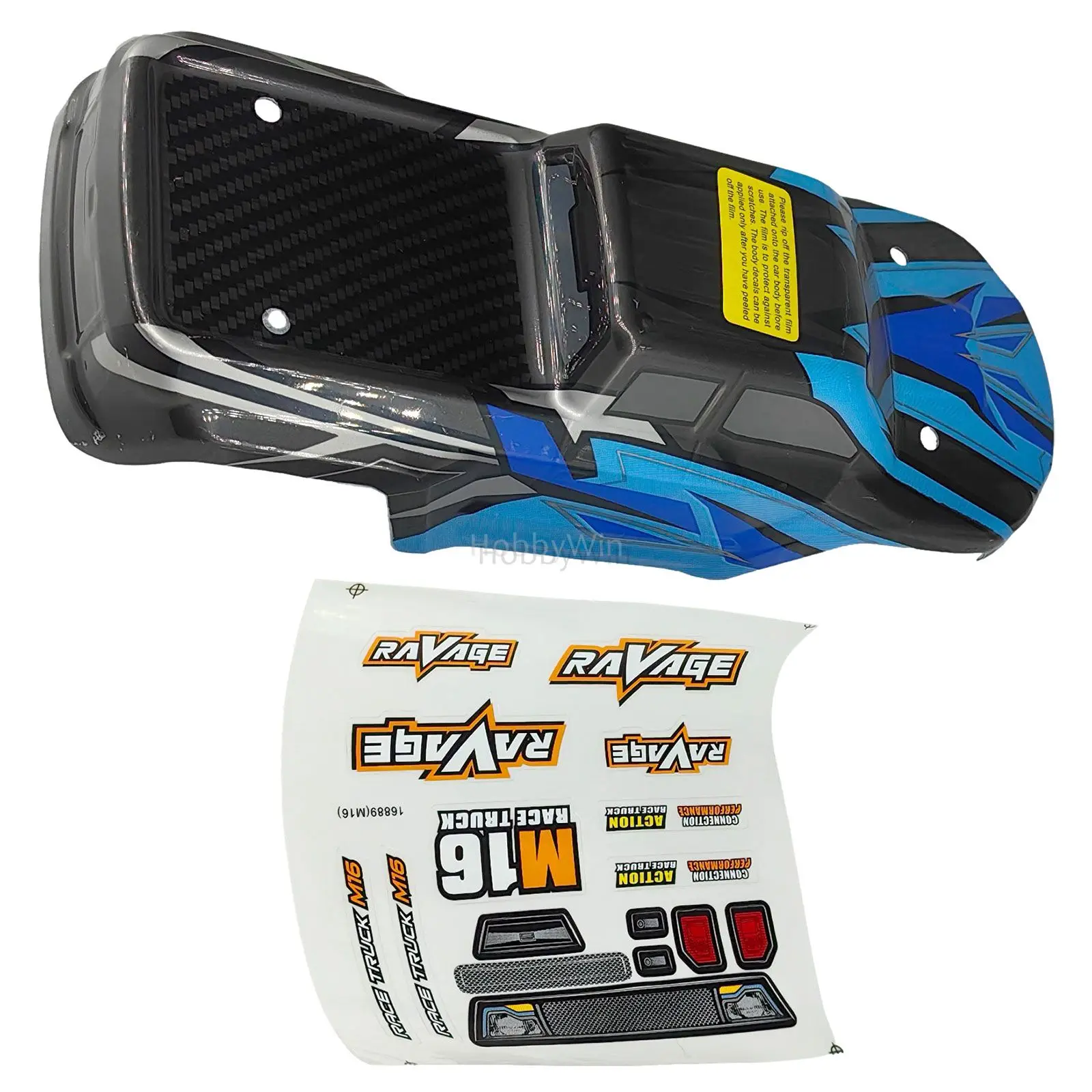 HBX part M16040 Truck Body Blue +Decal for Haiboxing 1/16 brushed RC Truck 16889