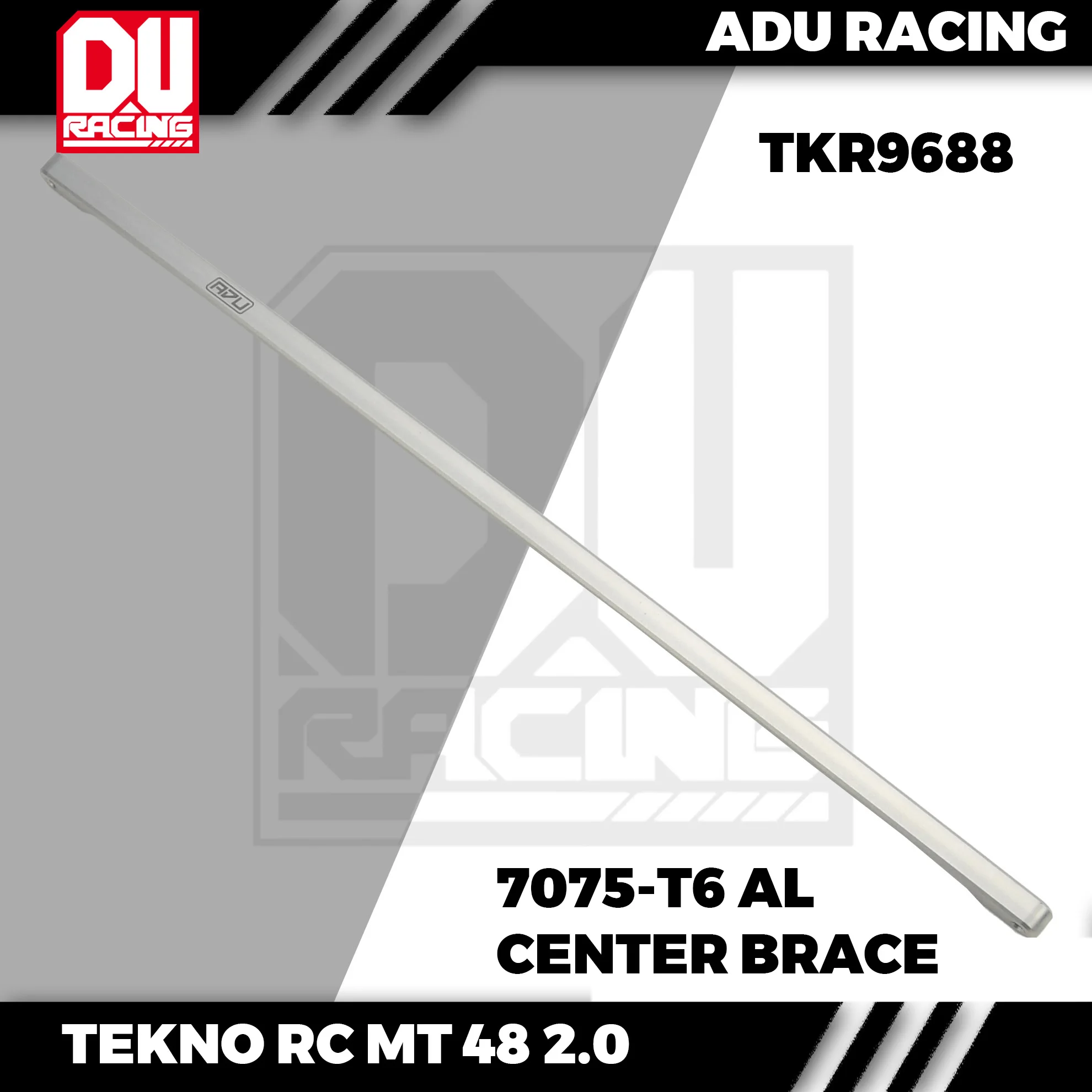 ADU Racing CENTER CHASSIS CENTER BRACE CNC 7075-T6 ALUMINUM FOR TEKNO RC MT48 2.0 TKR9688