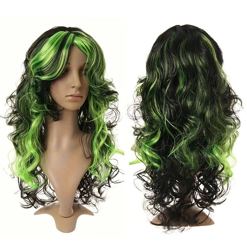 Colorful wig melange hair for festive wear cosplay wizard Halloween dress up synthetic wig