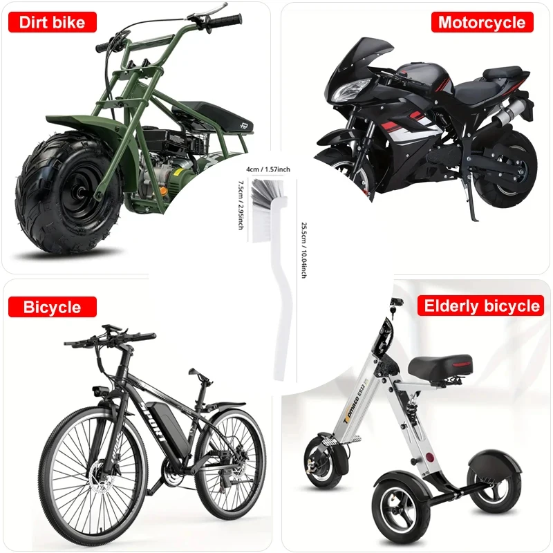 Obrázek 6: 4pcsmulti-functional domácnost bortit se a motocykl úklid brush，long-handled loketní design s zadek díra a mezera design