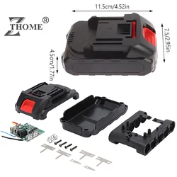 21V DC Lithium Battery Shell Lithium-ion Battery Charging Protection Board 5 Batteries Housing Bracket