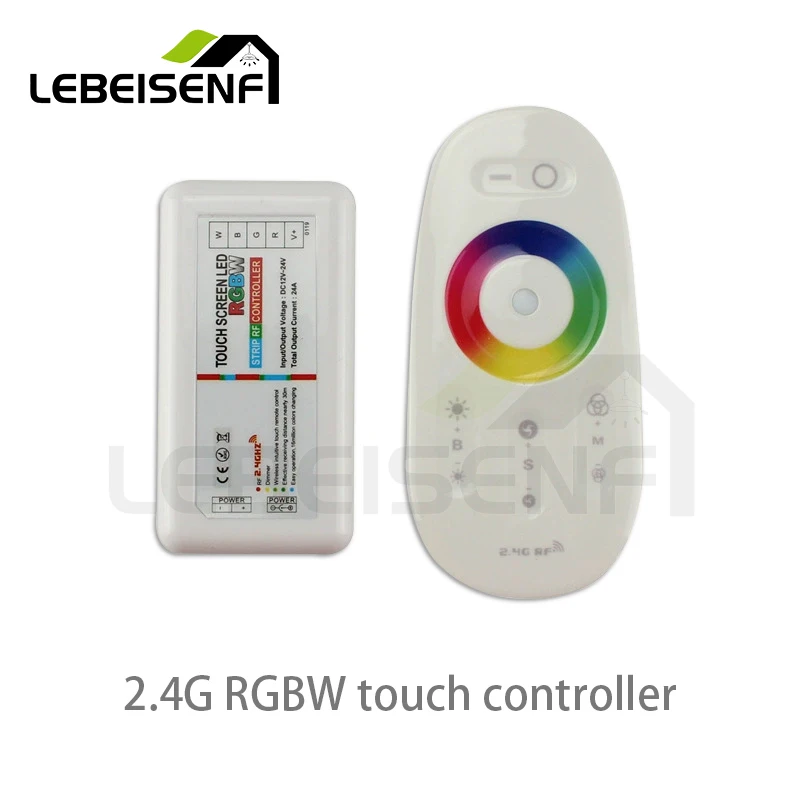 

2.4G touch led controller color RGBW light strip module light strip. High power dimmer 24A