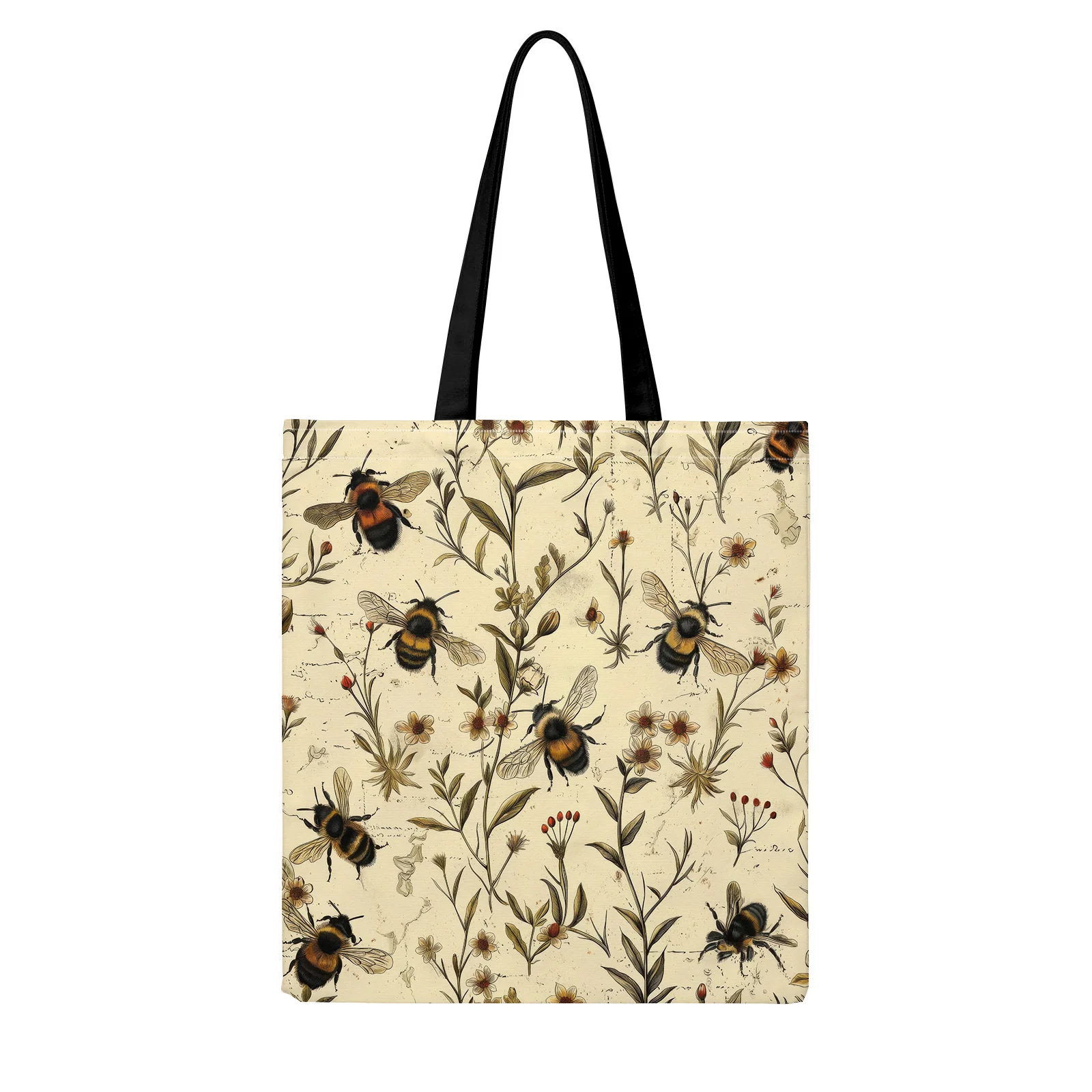 Travel Accessories Pouch For Women - Vintage bijen- en bloemenprint tas voor