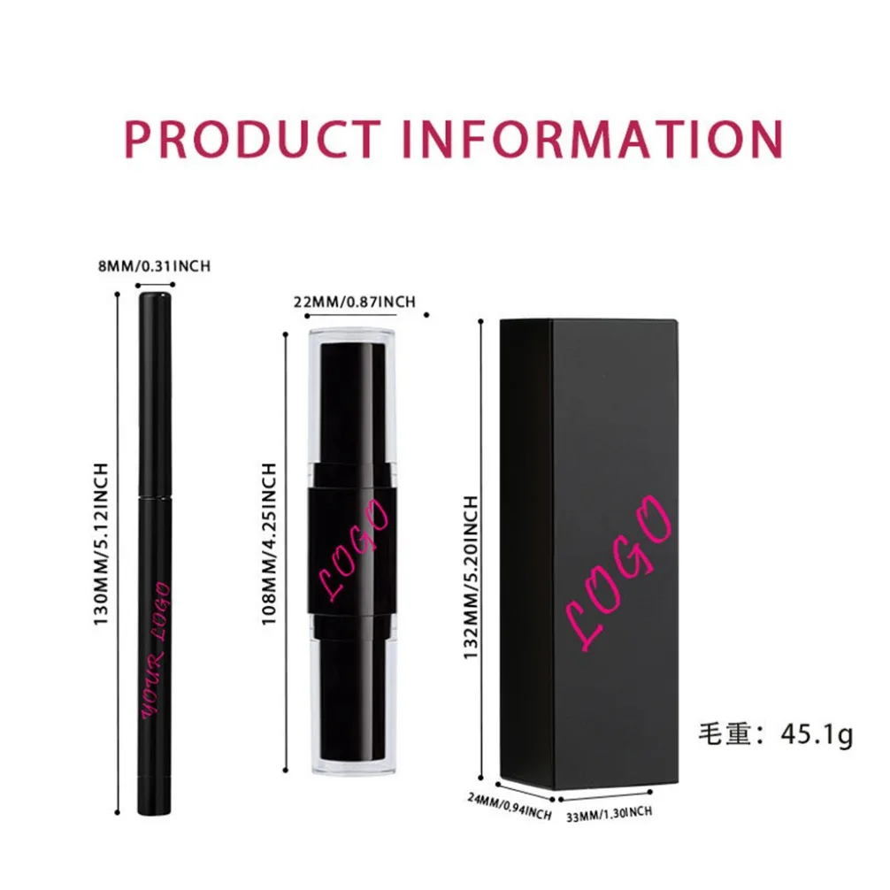 両端リップスティック＆ライナーセット ヴィーガンメイクアップ 卸売 プライベートラベル カスタムロゴ 長持ちマット仕上げ 韓国リップスティック