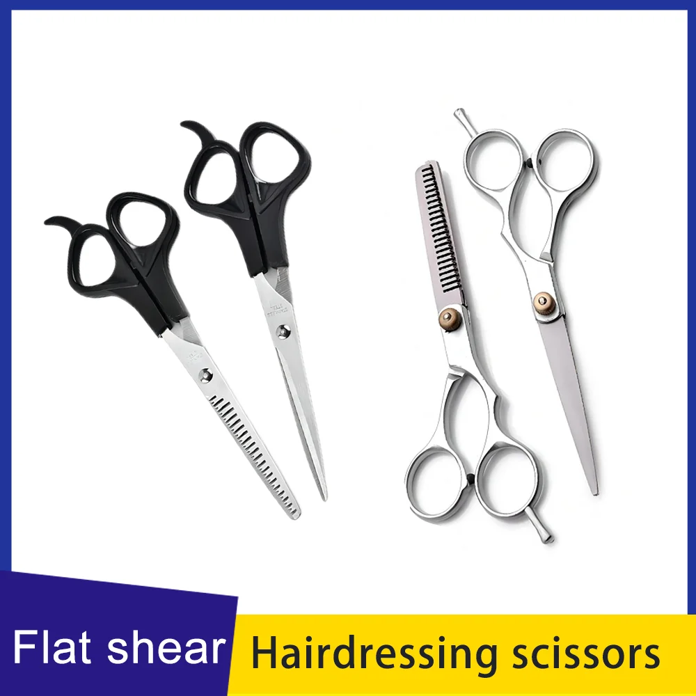 Stainless Steel Split Scissors 5.5 Inch Tooth Scissors 6 Inch Flat Scissors Hairdressing Haircut Scissors Beauty Scissors