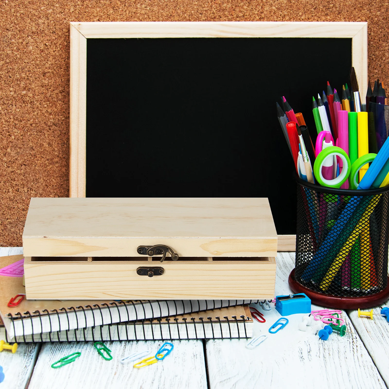 

2 pcs Solid Wood Storage Box 4 Compartment Craft Chest With Hinged Lid For Jewelry Diy Organization Pine Wood Keepsake