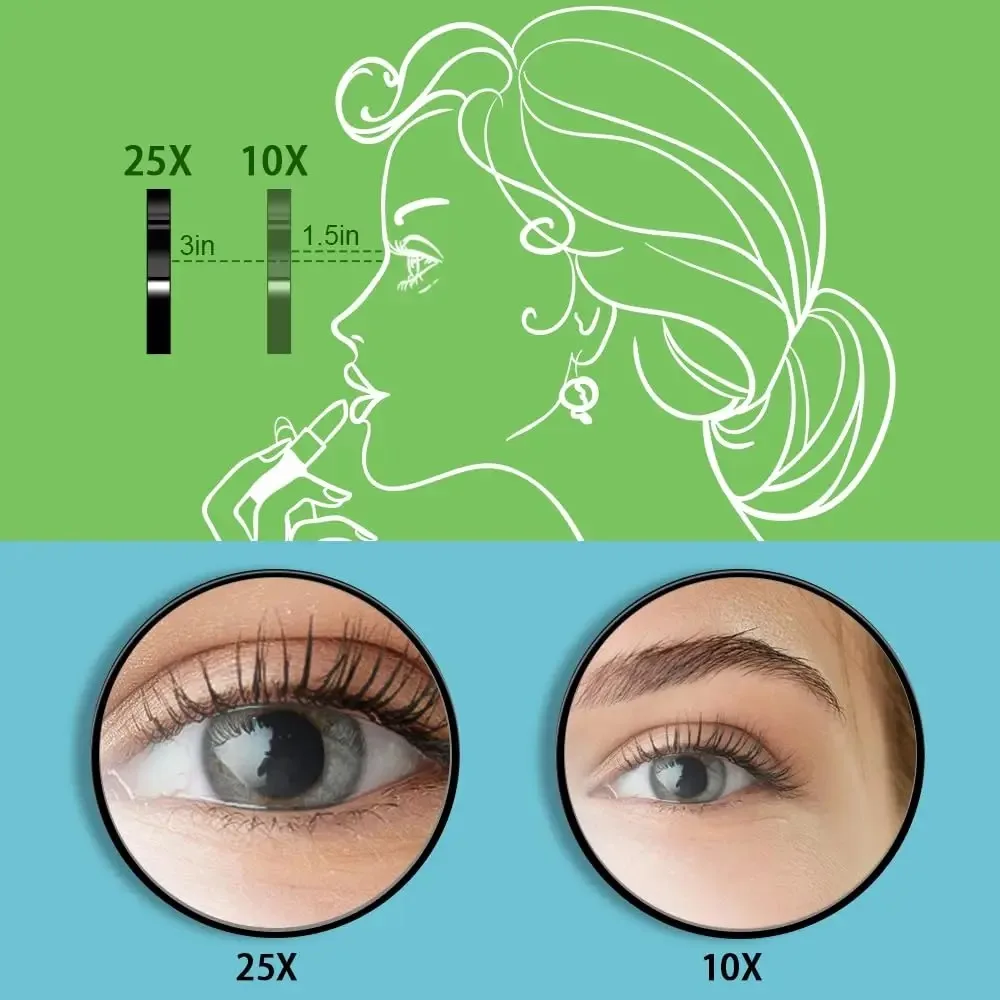 1/3pcs Magnifying Mirror and Eyebrow Tweezer Set, 30X Magnified Makeup Mirrors with 2 Suction Cups, Tweezers and Eyebrow