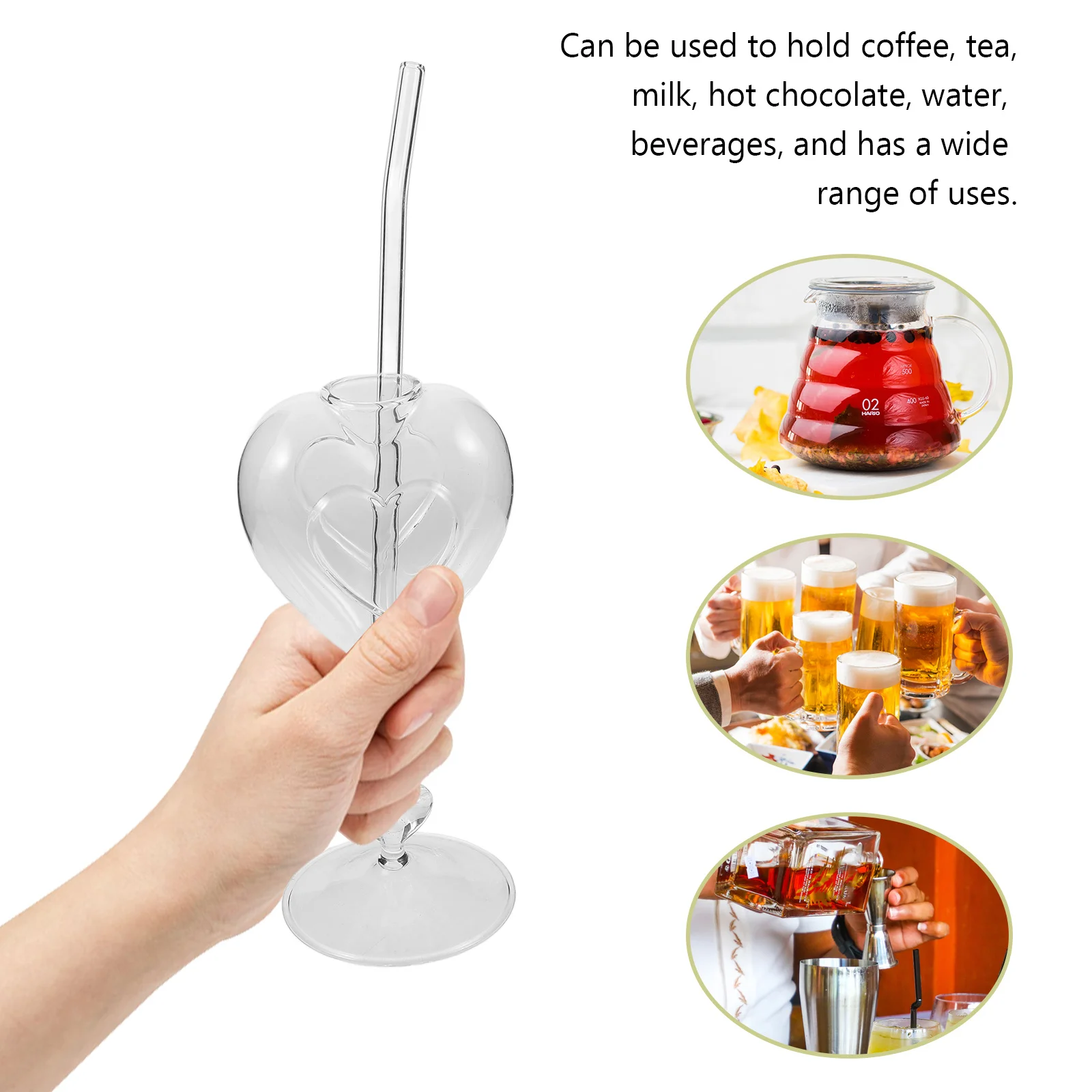 

Heart Shaped Shot Glass Set of 2 Premium Glass Cocktail Glasses for Bar Party Wedding Unique Heart Wine Goblet Drinker