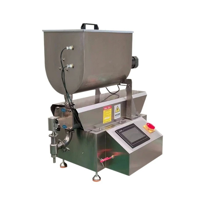Small semi-automatic rotor pump canning equipment, peanut butter hot pot base filling machine