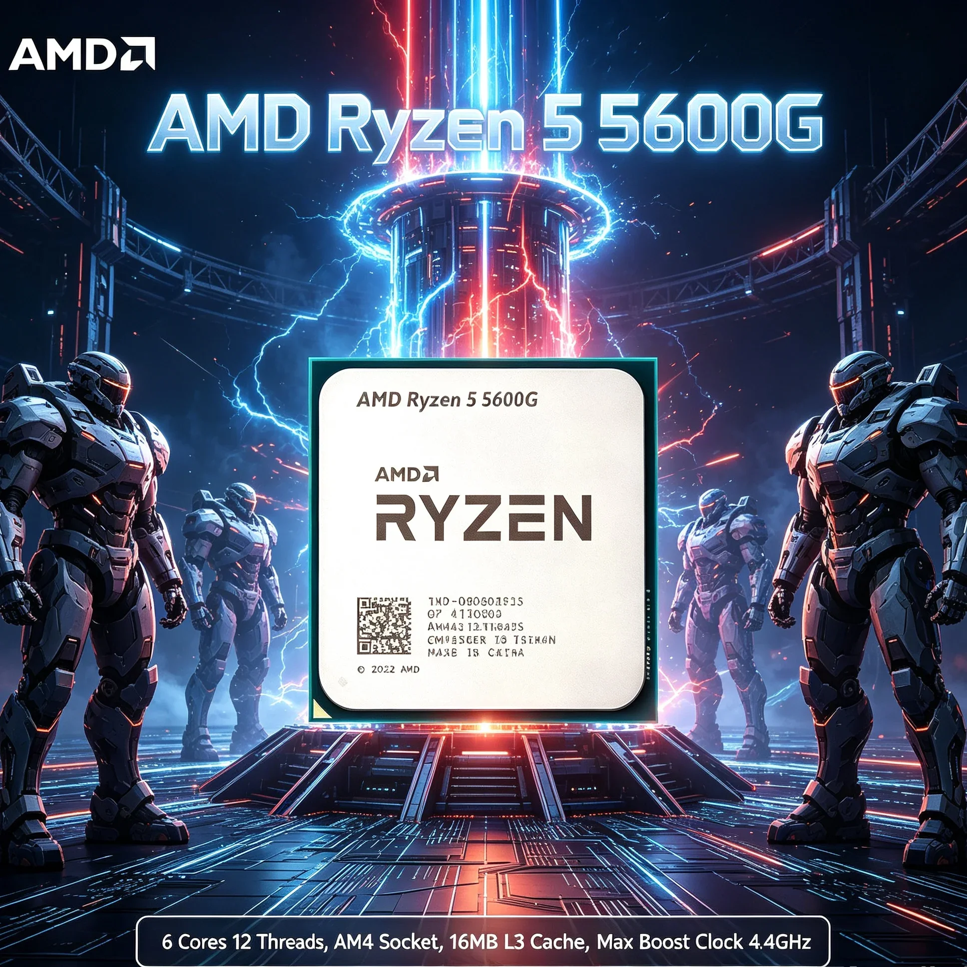 Ryzen 5 5600G Home PC Processor 6-Core 12-Thread 7nm AM4 CPU Quiet Operation