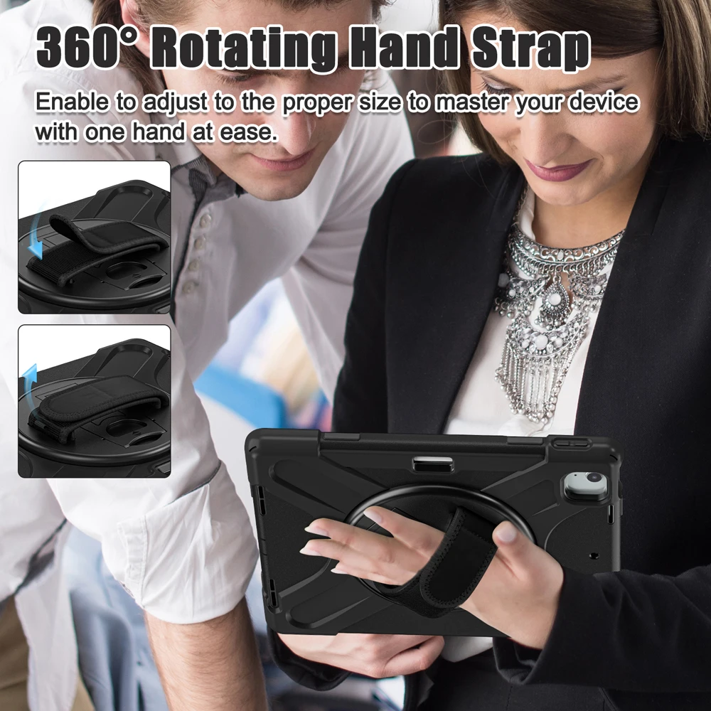 حافظة تابلت 13 بوصة لجهاز iPad Air 13 Air13 2025 2024 حافظة A3269 A2903 A2904 غطاء محمول قابل للدوران مقاوم للصدمات من السيليكون PC Stand Shell #5