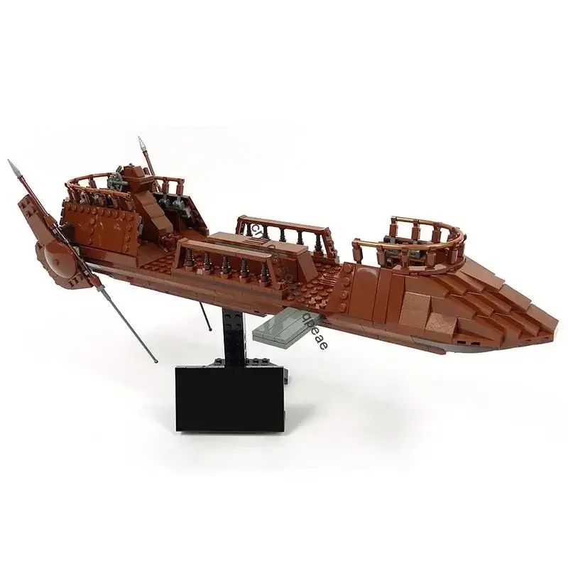 

New 612Pcs Famous Star Battle Movie Moc 41Cm Desert Skiff Model Custom Puzzle Diy Creative Ideas Kid Toy Christmas Birthday Gift