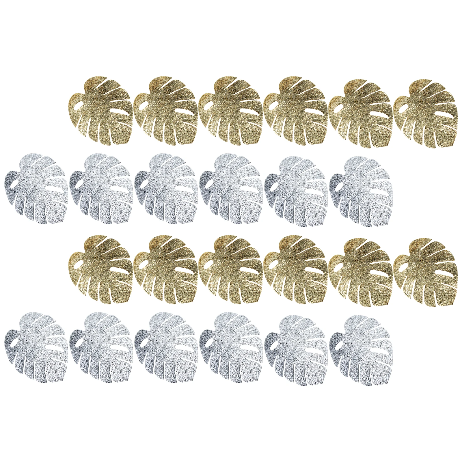

24pcs Leaf Shaped Plastic Placemats Simulated Decorations Rustic Design Wedding Party Dining Mats Heat Resistant