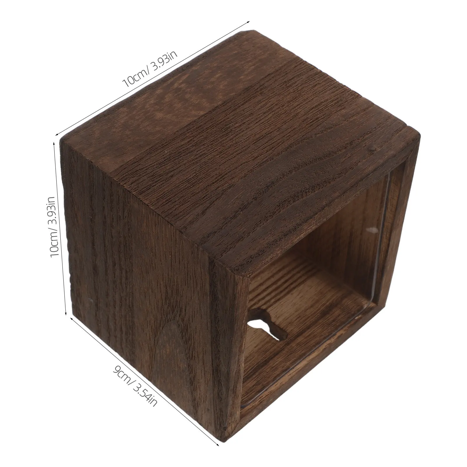 Wood Hanging Wall Vase Planter 3.9x3.9x3.5 Inches Natural Wooden Wall Mounted Flower Pot Indoor Plant Holder Vertical Decor