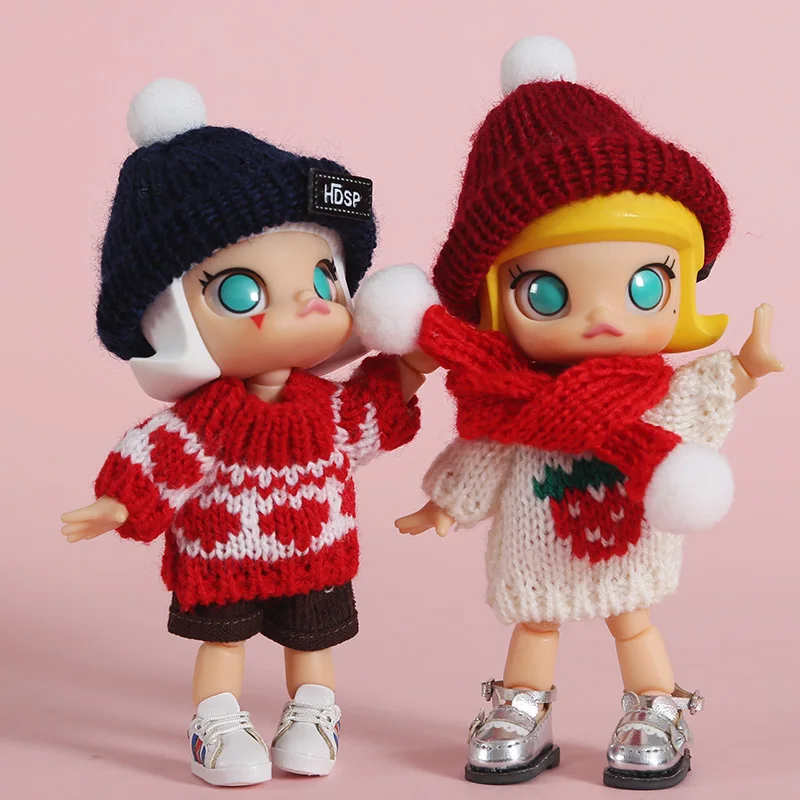 HOUZIWA OB11 Clothes Sweater New Year Christmas Clothes GSC 1/8 BJD Doll Clothes