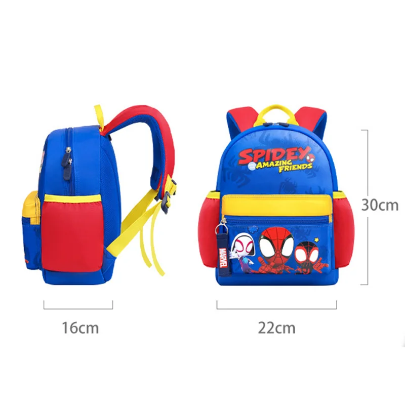 Disney Marvel Spiderman Kindergarten Anti Loss Backpack Cartoon Spidey And His Amaning Friends Cartoon Boys Children Schoolbag