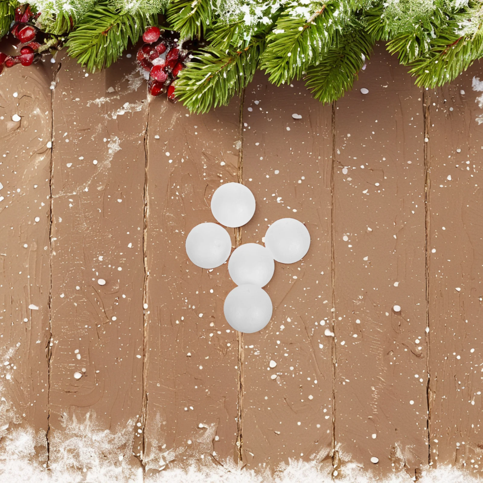

120 Pcs Foam Ball Decoration Ornaments for Christmas Tree White Balls DIY
