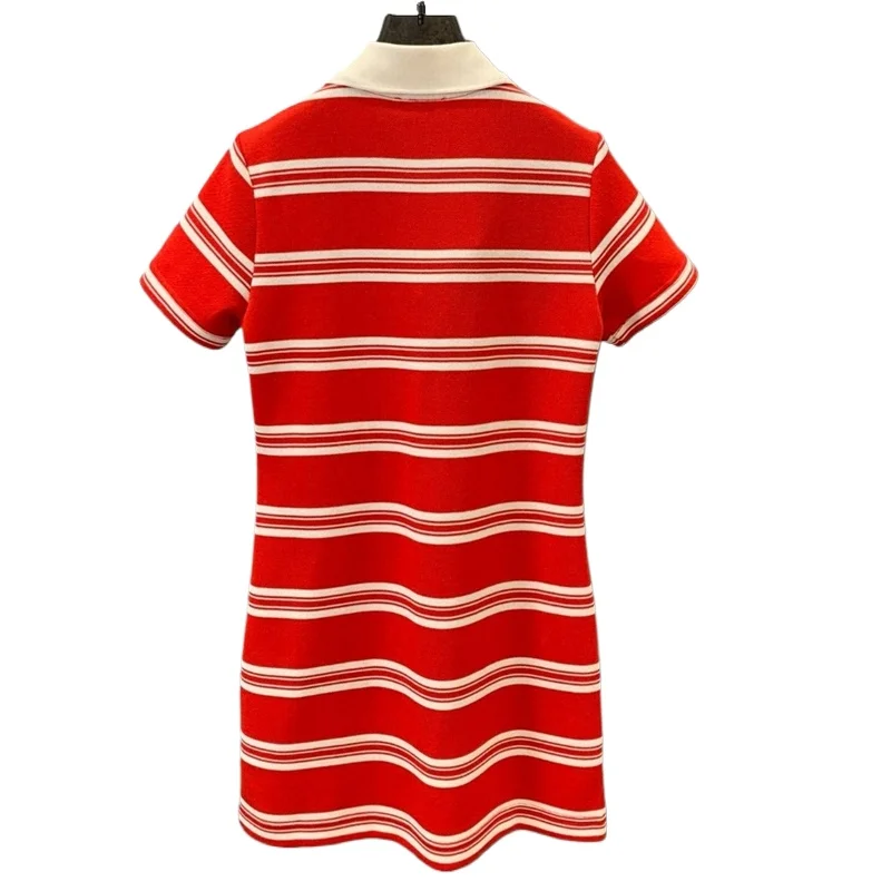 Stripe Dress M250769 Colur Clothing Spring Summer Polo Collar Design T-shirt Streetwear Embroidery Letter Shorts Sleeve 24ss