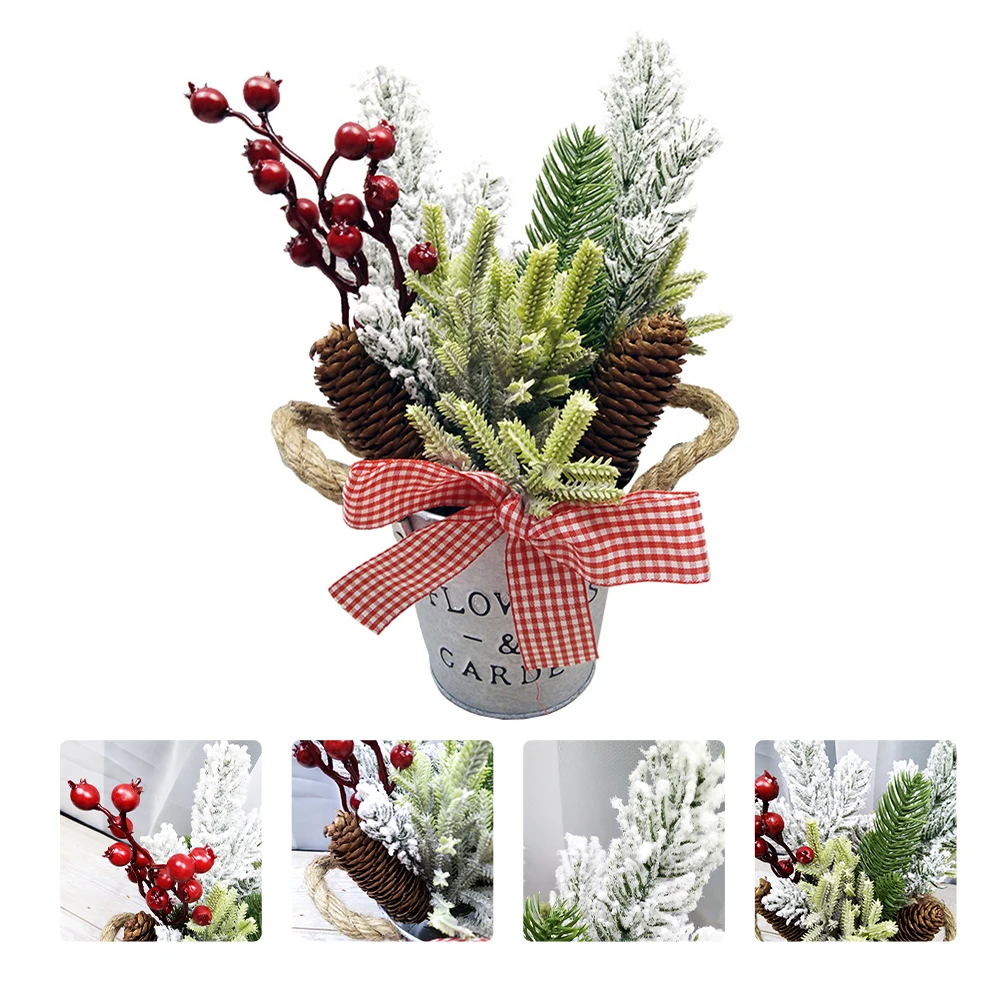 

Twist Christmas Tree Artificial Small Trees Ornament Decor Tabletop Decorations