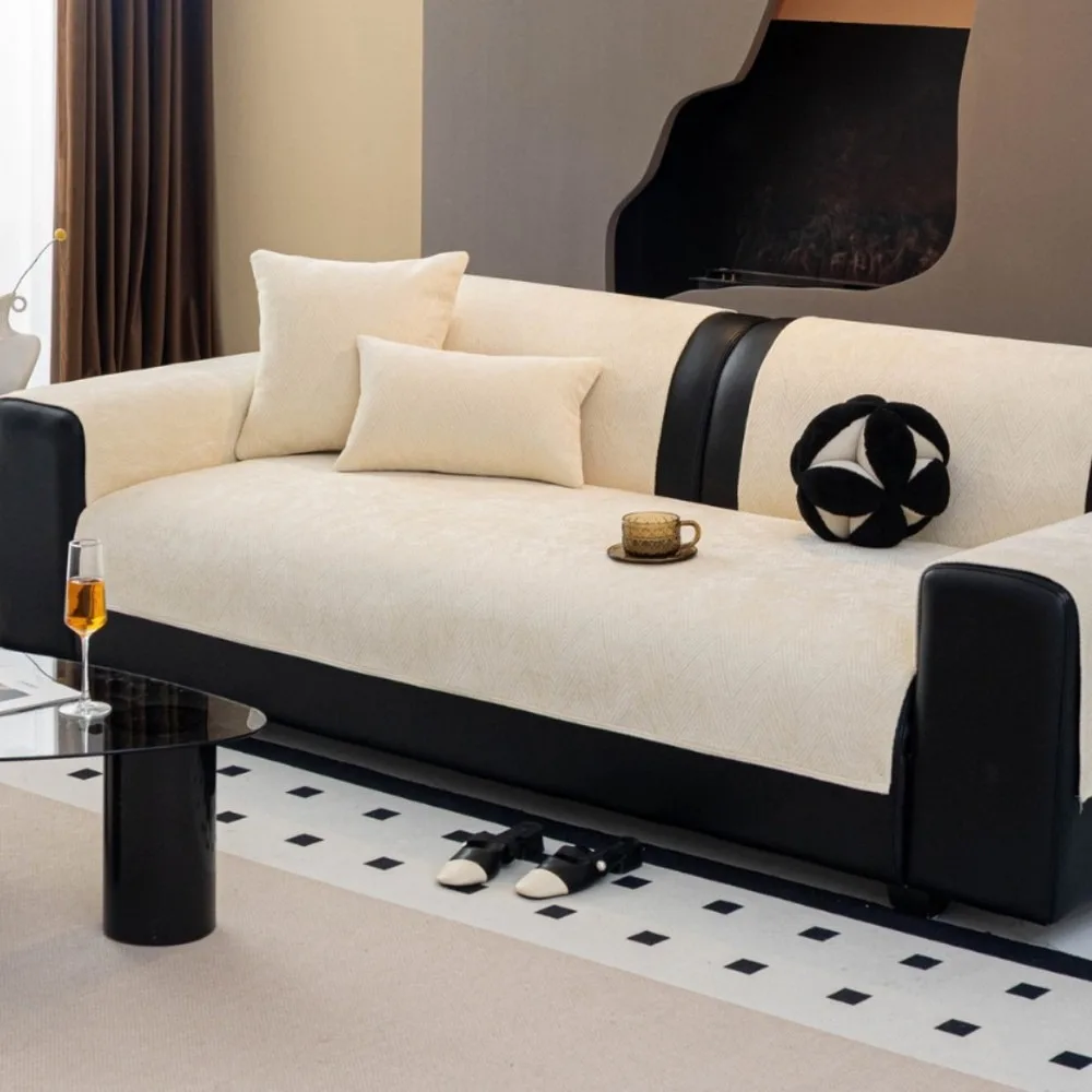 Chenille Textures Sofa Seat Cover Universal Non-Slip Couch Cover Towel Sofa Protective Mats for Living Room Decor 쇼파커버