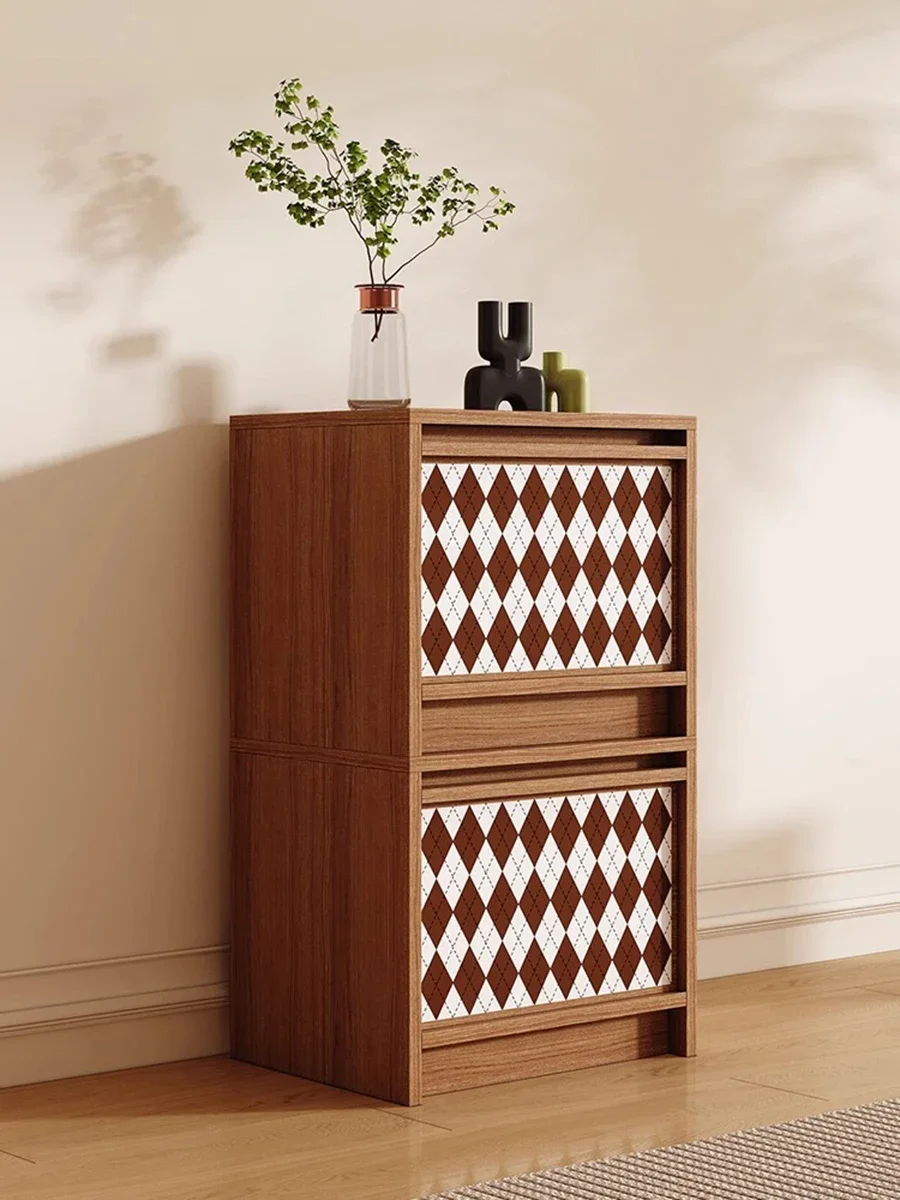 

Retro solid wood carmen cabinet antique locker Nordic chest cabinet small apartment