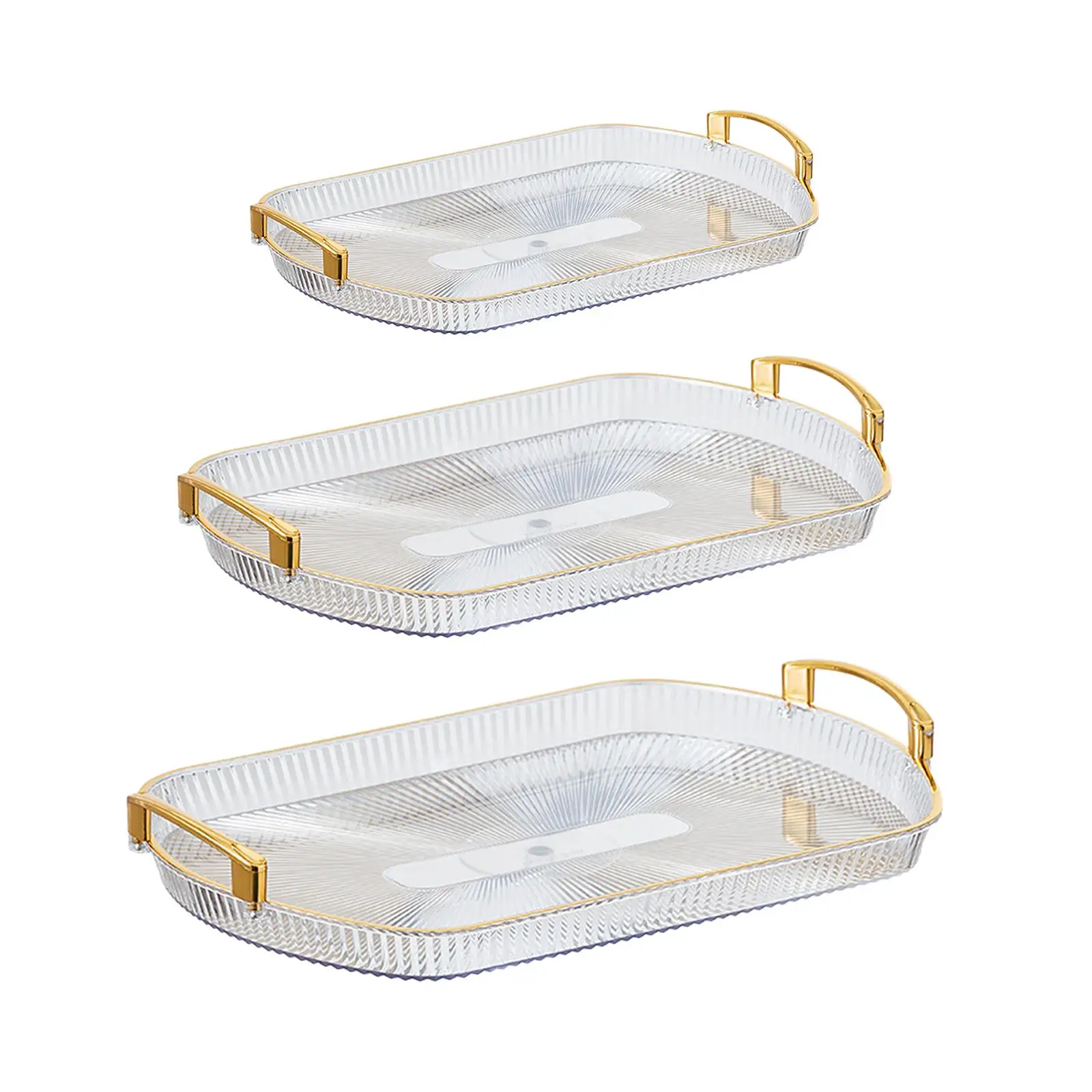 Serving Tray, Countertop Organizer, Modern Clear Decorative Tray, Jewelry