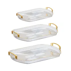 Serving Tray, Countertop Organizer, Modern Clear Decorative Tray, Jewelry