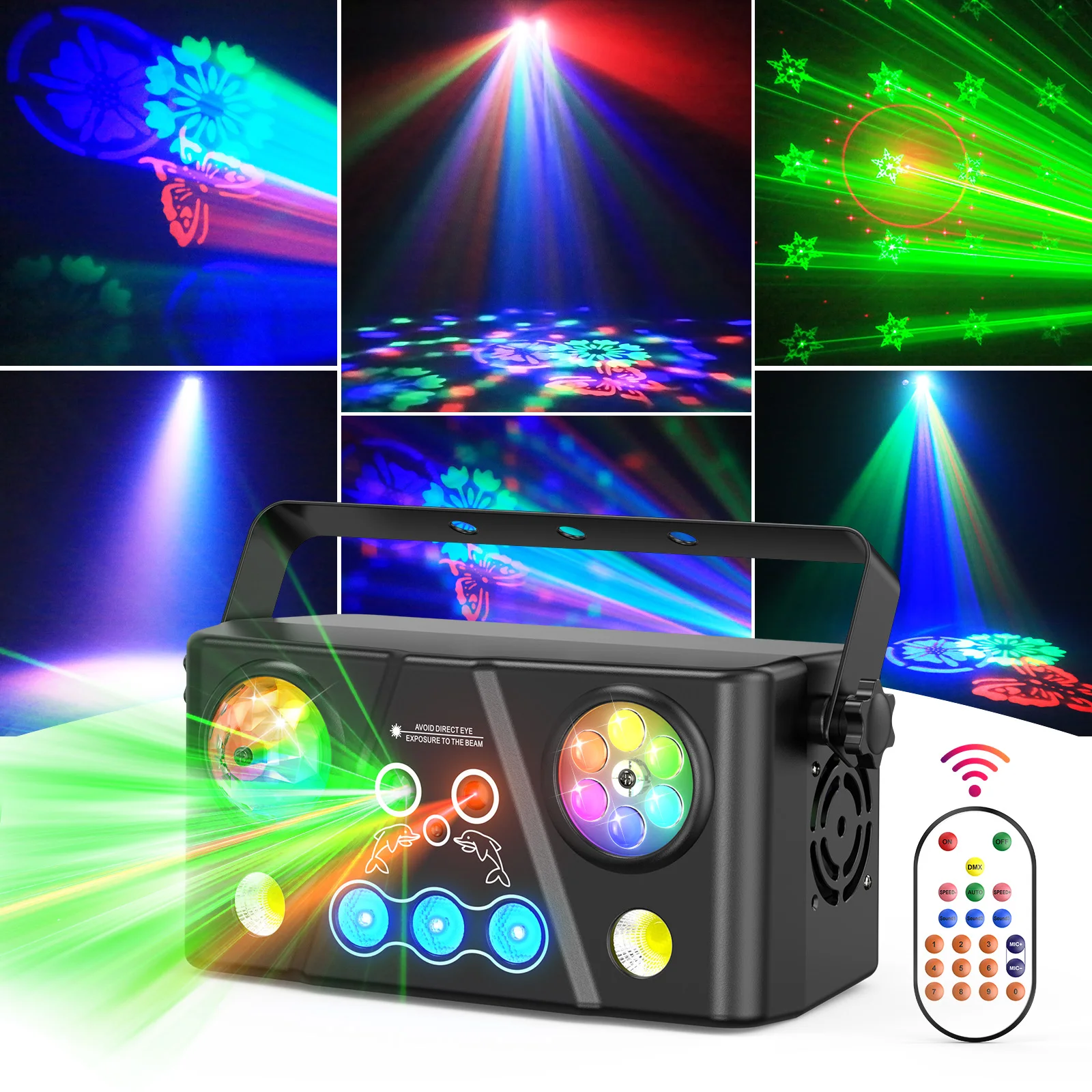 

40 Вт RGB Bee-eye Beam Effect Disco Ball Light DMX512 Управление звуковой активацией и беспроводной пульт дистанционного управления для Club DJ Show Party