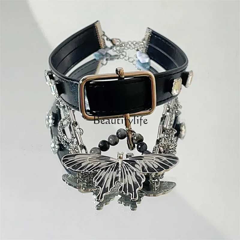 

Necklace Niche Personality High-Grade Black Leather Butterfly Collar/Necklace Women