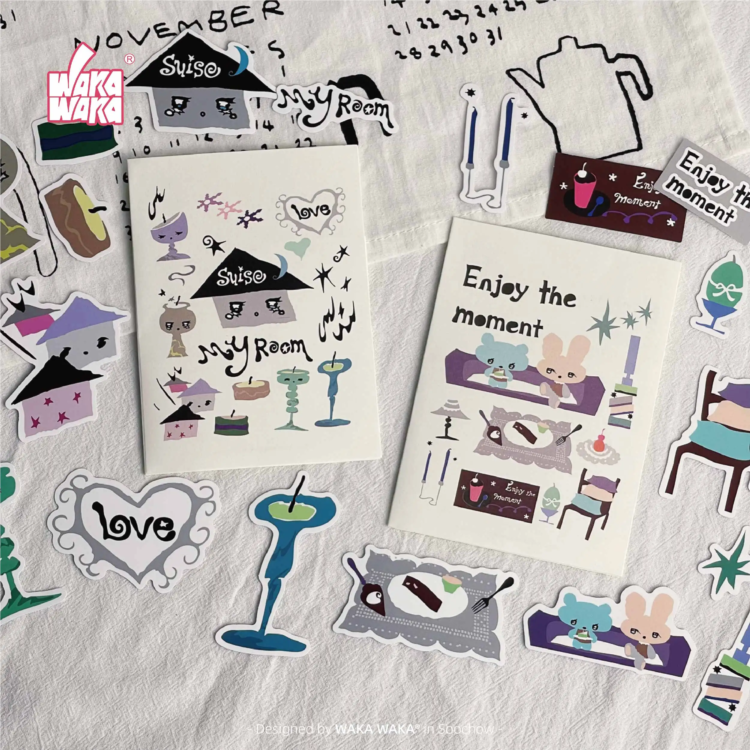 2PACKS Sticker Packs for Phone Abstract Style Decal Sticker Luggage Motorcycle Laptop Suitcase Diy Scrapbooking Materials