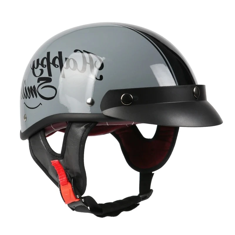 

Motorcycle Helmet Bike Cycling Safety Protector Half Face Type Retro Vintage Ultralight Motorbike Accessories