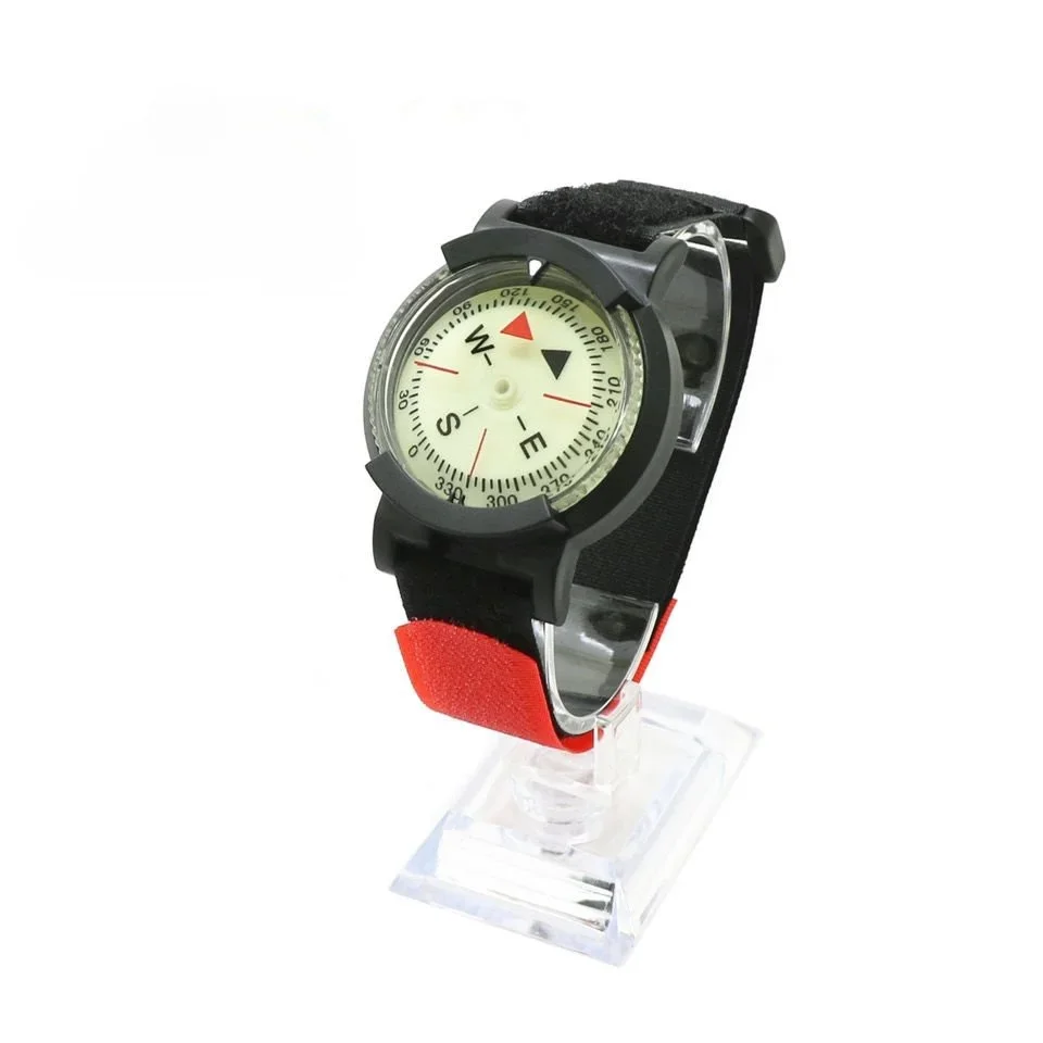 Wrist Diving Compass Waterproof High‑Precision Balanced Needle with Luminous Dial for Underwater Scuba Snorkeling Navigation
