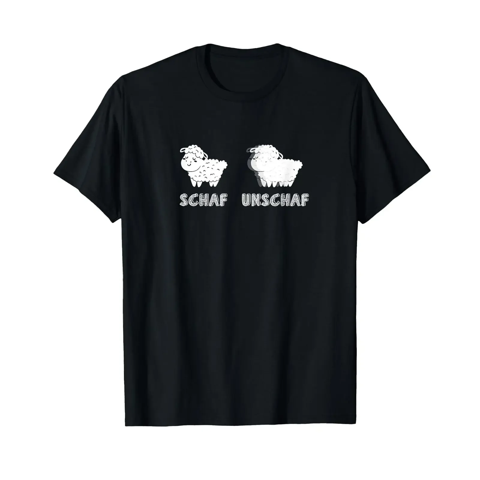 Sheep Unschaf Sharp and Blurry Glasses Wearer Design T Shirt vintage Washed Top For Everyday Wear graphic fashion Soft