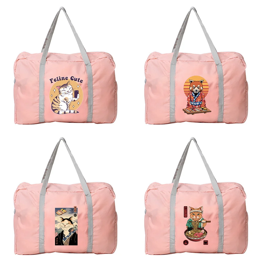 

Handheld Travel Bag Japan Cat Printing Series Reusable Casual Portable Foldable Large Capacity Travel Business Duffel Bag