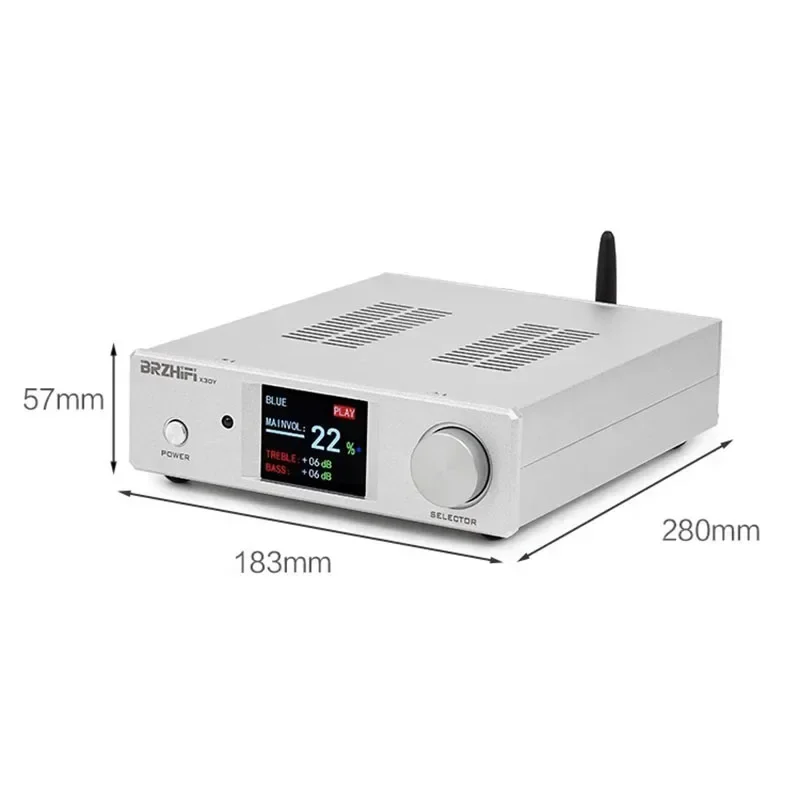 Digital Audio Amplifier TPA3255 Chip 150W*2 Output Power QCC5125 Bluetooth 5.1 HIFI Amplifier Hi-Low Bass Gain Adjustment