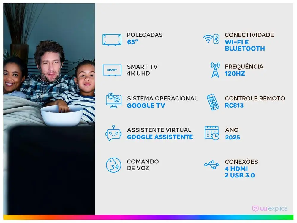 تلفزيون ذكي 65 TCL 4K UHD MiniLED 65C6K 120 هرتز تلفزيون جوجل AiPQ مساعد جوجل 4 HDMI 2 USB