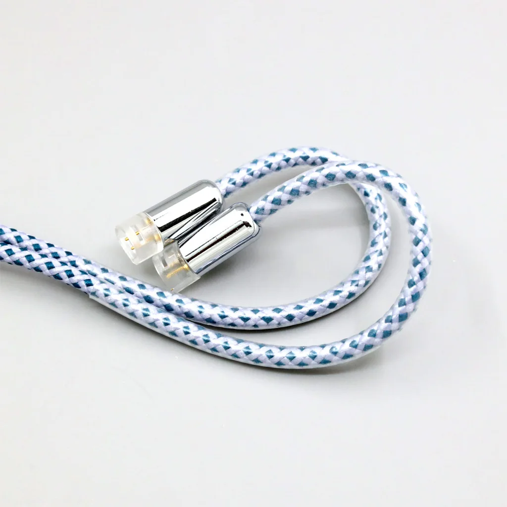 99% Pure Silver Mix Graphene OCC Shielding Earphone Cable For Sennheiser IE8 IE8i IE80 IE80s Metal Pin LN008636