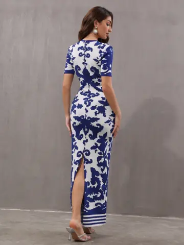 6 best sales नीली पट्टी वाली पोशाक - №5