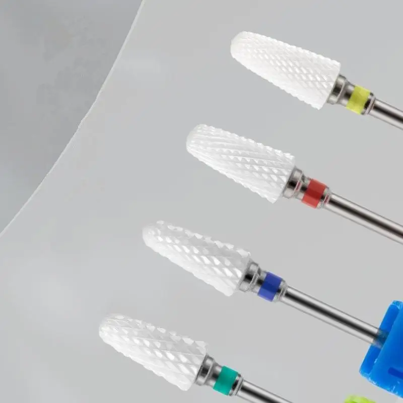 Foret à ongles en céramique et acier inoxydable, fraise pour manucure et pédicure, limes à ongles, tampon, équipement d'art des ongles, accessoire