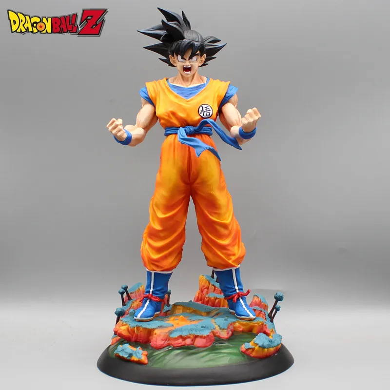 

36cm Anime Dragon Ball Gk White Hole Goku Figures Model Toy Fate Showdown Namek Frieza Pvc Ornament Figurine Doll Creative Gift