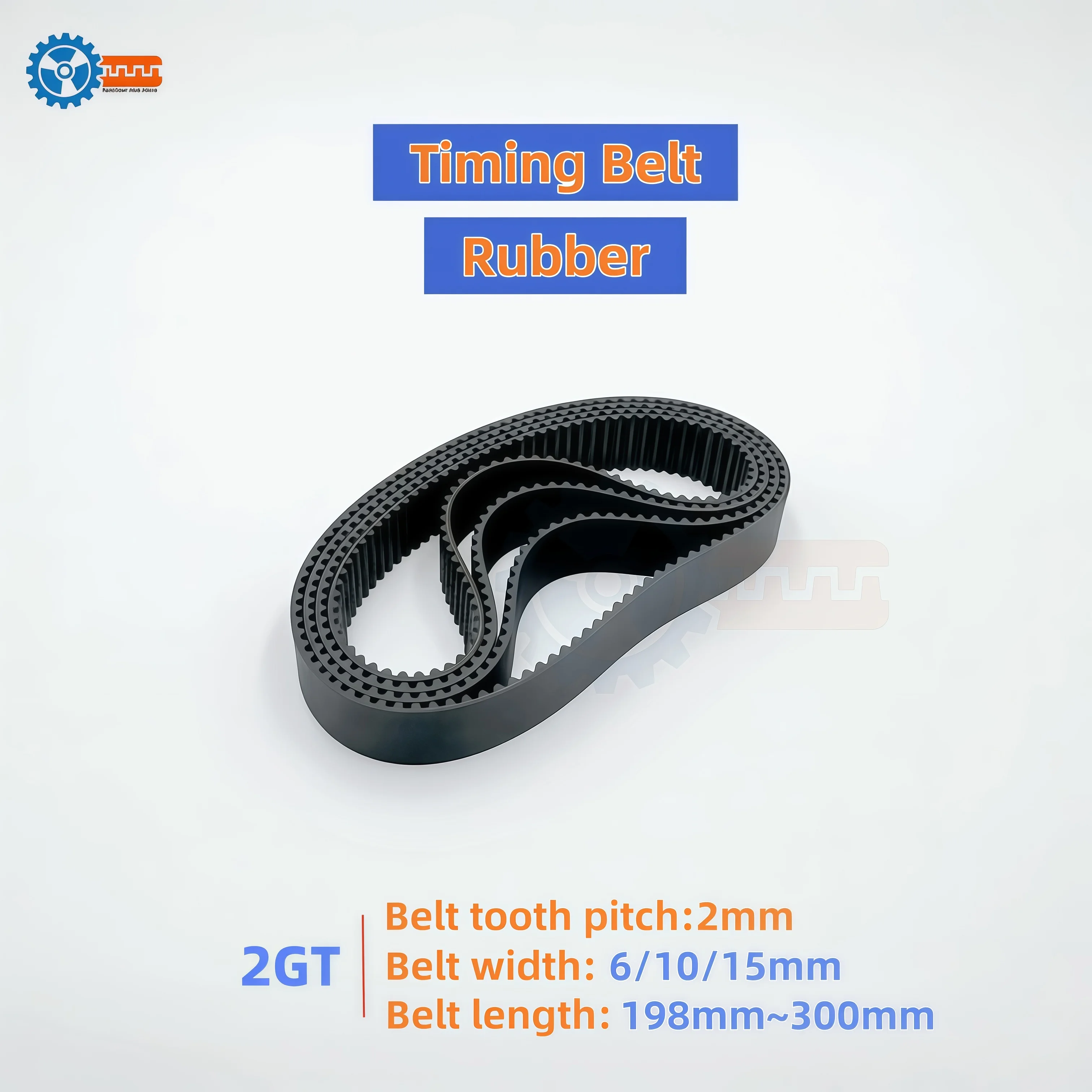 2GT Timing Belt Width 6/10/15mm GT2  Belt Closed Loop Rubber Perimeter 198mm~300mm 3D Printer Belt Parts Timing Synchronous Belt