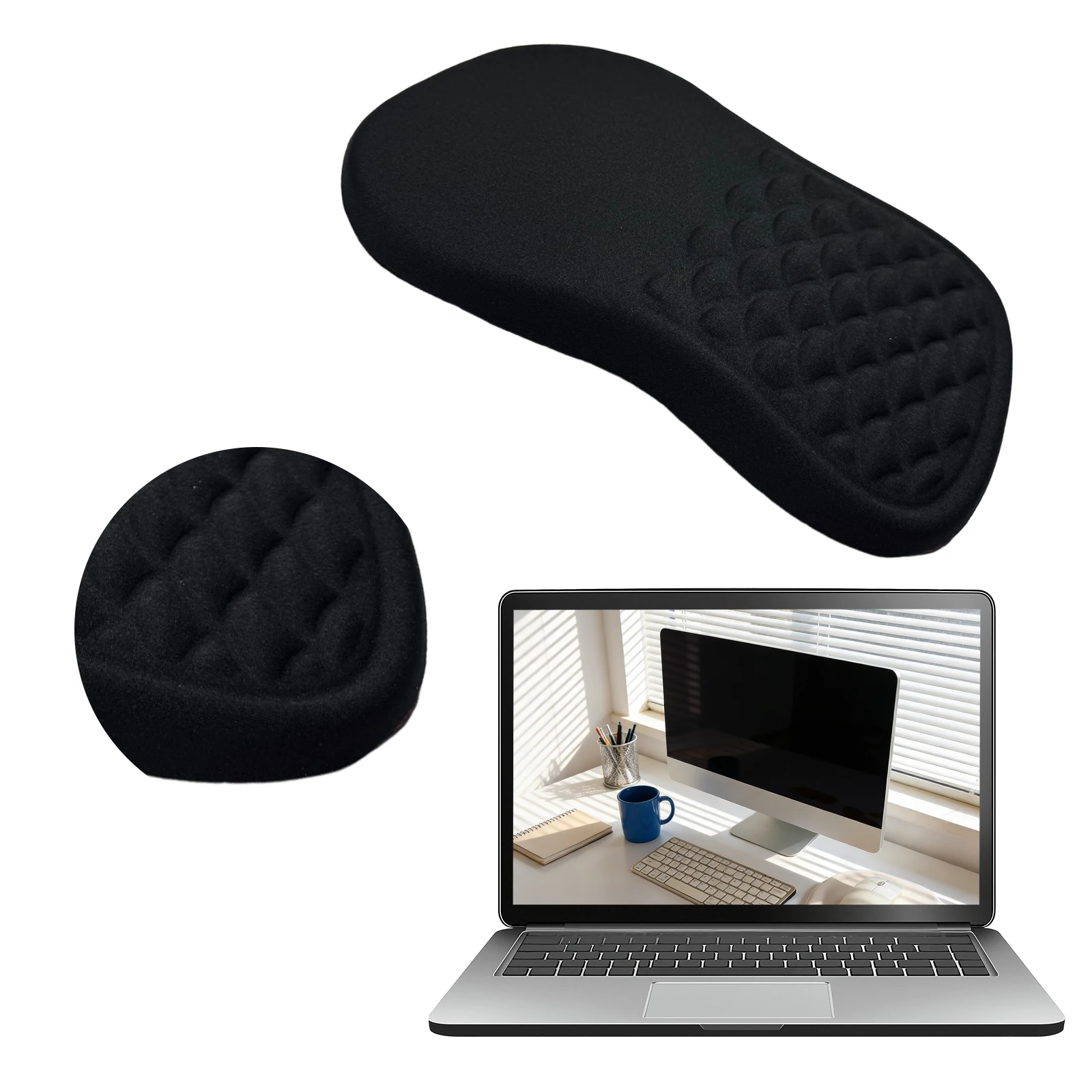 Memory Foam Mousepad Non-Slip Inclined Wrist Rest Mouse Pad Comfortable Wrist Support Pads For PC Laptop Computer Gaming