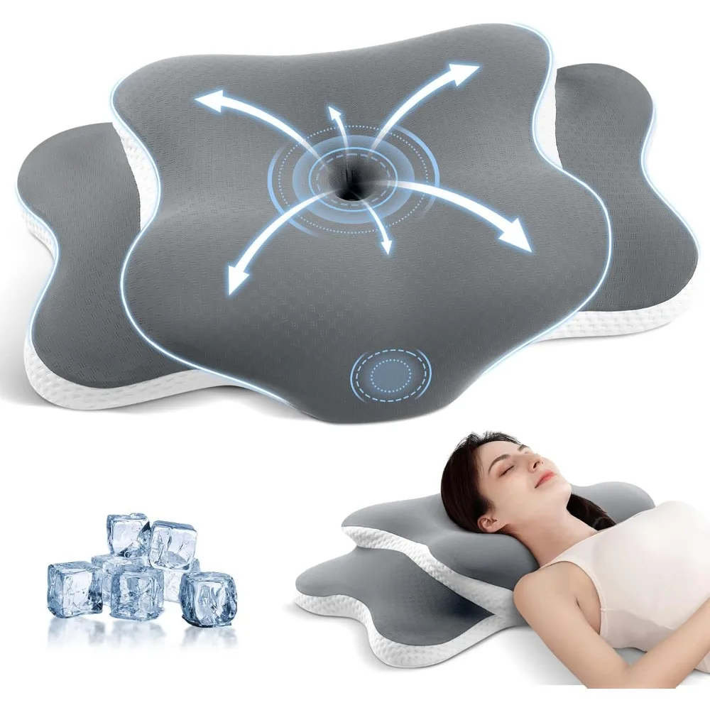 

Подушка для шеи и плеч, подушка из пены с эффектом памяти без запаха с мягким шелковым чехлом, эргономичная ортопедическая поддержка шеи