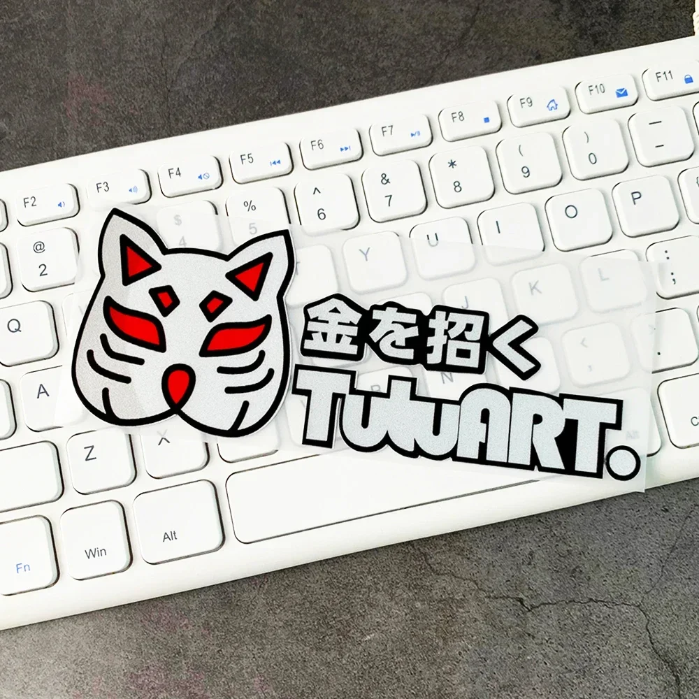 

Fortune Cat Reflective Stickers Motorcycle Moto Body Windshield Decals Accessories for Kawazaki z 900 Suzuki vstrom 1050 xt